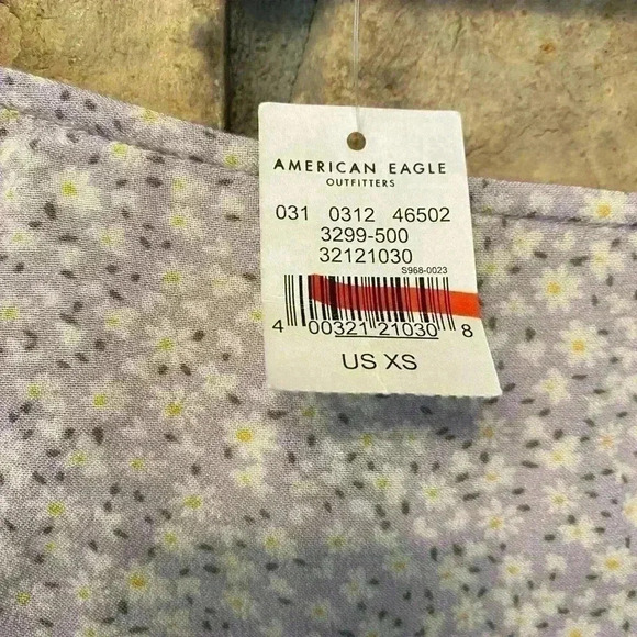American Eagle Women’s purple daisies elastic waist mini skirt XS-S New - Picture 2 of 9